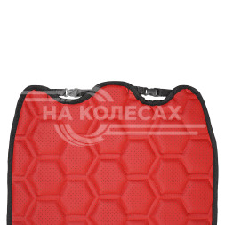 Накидка "Алькантара", задняя (3 предмета), экокожа с перфорацией, красная