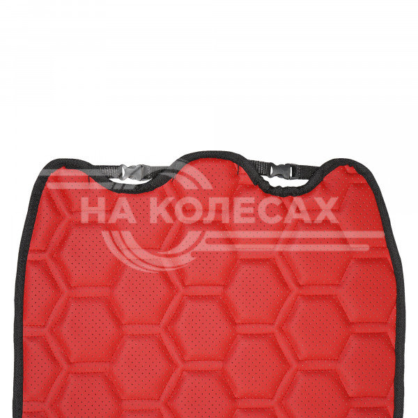 Накидка &quot;Алькантара&quot;, задняя (3 предмета), экокожа с перфорацией, красная