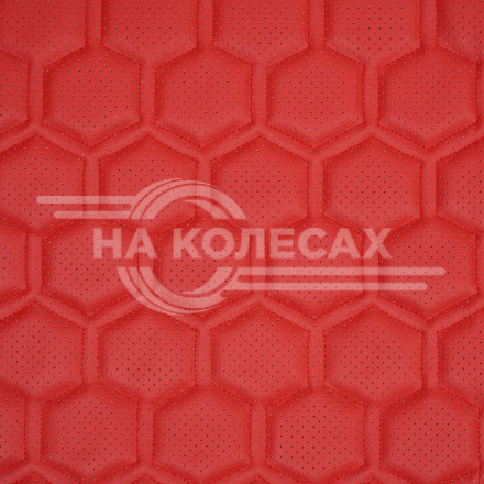 Накидка &quot;Алькантара&quot;, задняя (3 предмета), экокожа с перфорацией, красная