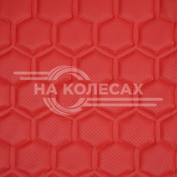 Накидка &quot;Алькантара&quot;, задняя (3 предмета), экокожа с перфорацией, красная