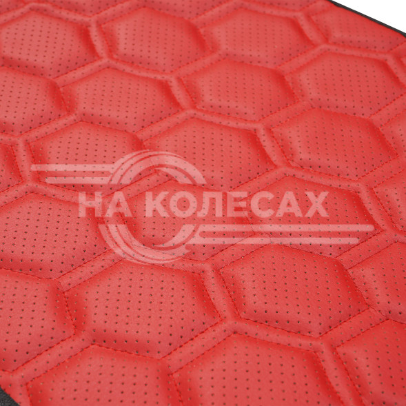 Накидка &quot;Алькантара&quot;, задняя (3 предмета), экокожа с перфорацией, красная