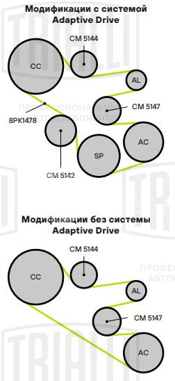 Ролик привод. ремня для автомобилей BMW X5 E70 (06-) 3.0i (опорный) верхний (CM 5147)