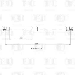 Амортизатор (упор) крышки багажника для автомобиля Ford Fiesta (01-)