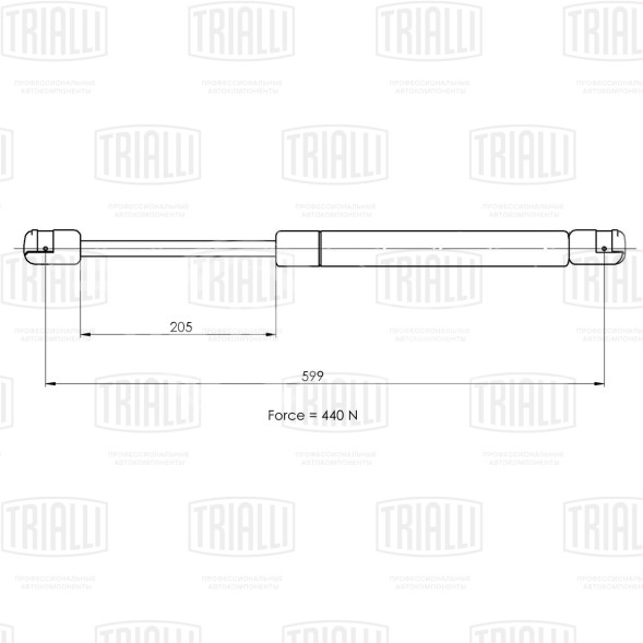 Амортизатор (упор) крышки багажника для автомобиля Ford Fiesta (01-)
