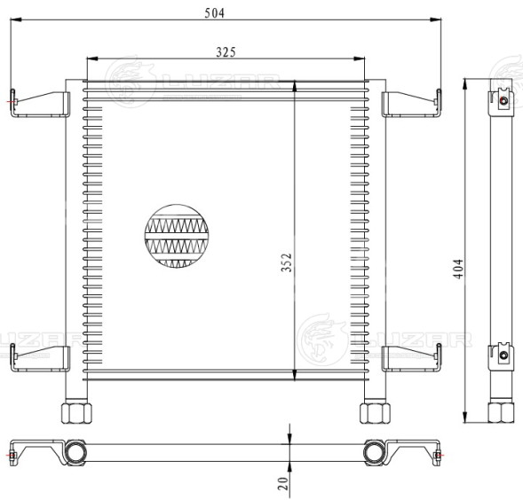 Радиатор масляный для автобусов ЛиАЗ 5292 с дв. ЯМЗ 536