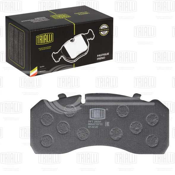 Колодки тормозные дисковые для автомобилей DAF, MAN, Iveco, Mercedes (WVA № 29094) с монтажным комплектом