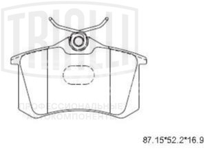 Колодки тормозные дисковые задние для автомобилей VW Transporter T4 (90-) (без датчика) (PF 1871)
