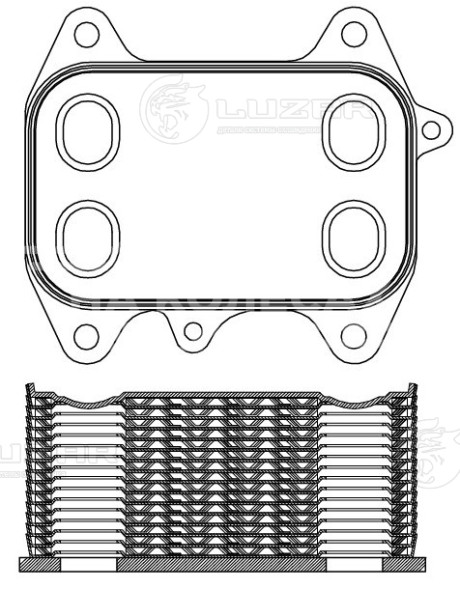 Радиатор масляный для автомобилей Golf VI (08-)/Tiguan (08-) 1.6D/2.0D