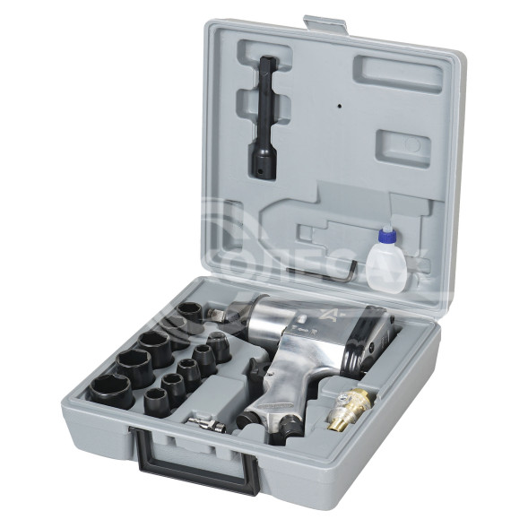Гайковерт пневматический ударный 1/2&quot;DR 330Нм, набор с головками 17 пр. кейс