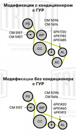 Ролик приводного ремня для автомобилей Ford Transit Connect (02-) 1.8d опорный d60