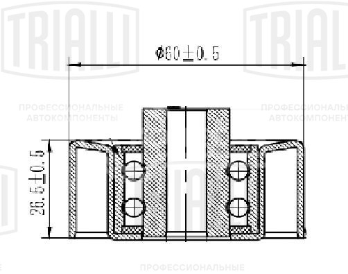 Ролик приводного ремня для автомобилей Ford Transit Connect (02-) 1.8d опорный d60