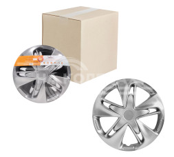 Колпаки колесные 15&quot; &quot;Супер Астра&quot;, серебристый, карбон, компл. 2 шт.