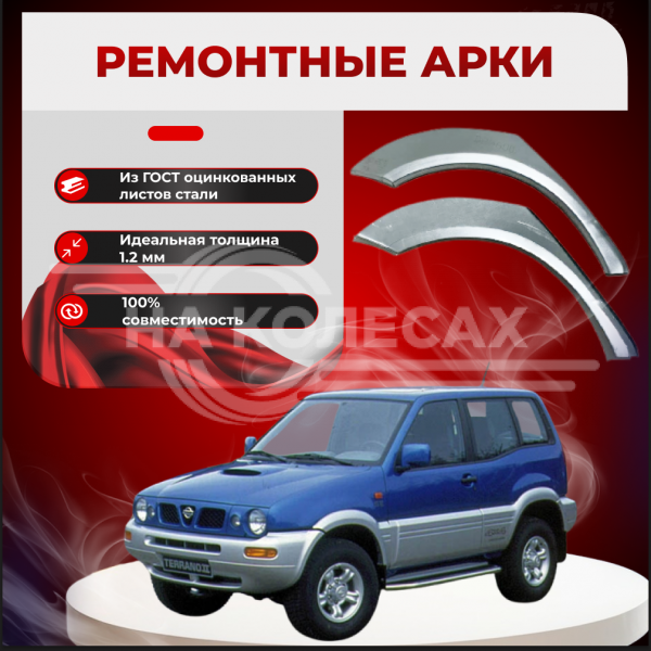Ремонтные задние арки Nissan Terrano 2 (R20) 3 двери