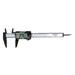 Штангенциркуль цифровой 150мм, шаг 0.1мм, пластиковый, глубиномер, блистер