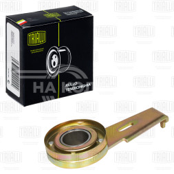 Ролик приводного ремня для автомобилей Peugeot 306 (93-) 1.8i/2.0i [XU] A/C+ без ГУР (натяжной) с кронштейном (выпуск до 1997)