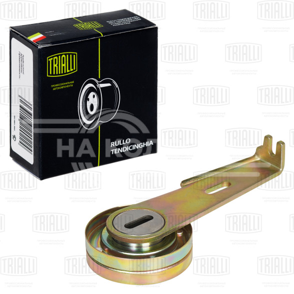 Ролик приводного ремня для автомобилей Peugeot 306 (93-) 1.8i/2.0i [XU] A/C+ без ГУР (натяжной) с кронштейном (выпуск до 1997)