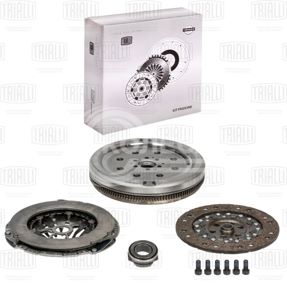 Комплект сцепления с компенсацией износа, двухмассовым маховиком и с муфтой для автомобилей VW Transporter T5 (03-)/Multivan (03-) 1.9TDI