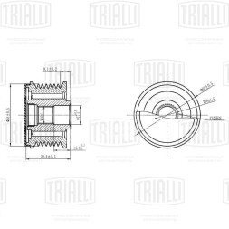 Ролик генератора (обгонная муфта) для автомобиля Kia Mohave (00-)/Hyundai iX55 (09-) 3.0d
