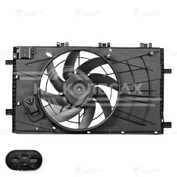 Электровентилятор охлаждения для автомобилей Opel Insignia (08-) 1.6i/1.8i (с кожухом)