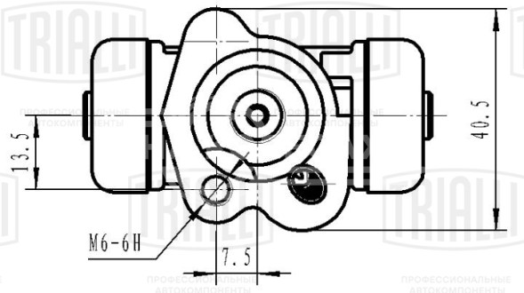 Цилиндр тормозной задний для автомобилей Toyota Corolla (01-)/Yaris Verso (99-) левый d=17.5мм