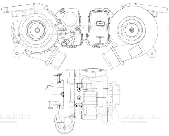 Турбокомпрессор для автомобилей Land Rover Freelander II (06-) 2.2D [224DT] (тип TD04L4)