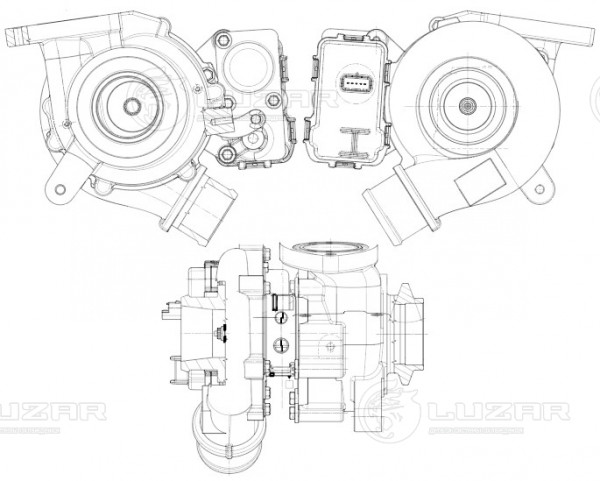 Турбокомпрессор для автомобилей Land Rover Freelander II (06-) 2.2D [224DT] (тип TD04L4)