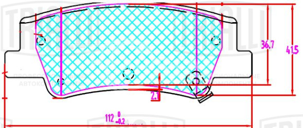 Колодки тормозные дисковые задние для автомобилей  Kia K5 (20-) / Hyundai Sonata VIII (20-)