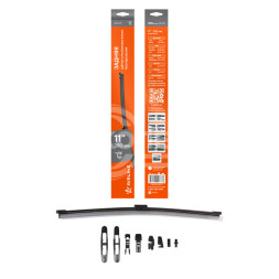 Щетка стеклоочистителя 280 мм (11&quot;) задняя бескаркасная, 8 адаптеров