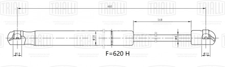 Амортизатор (упор) крышки багажника для автомобиля Renault Duster (10-)