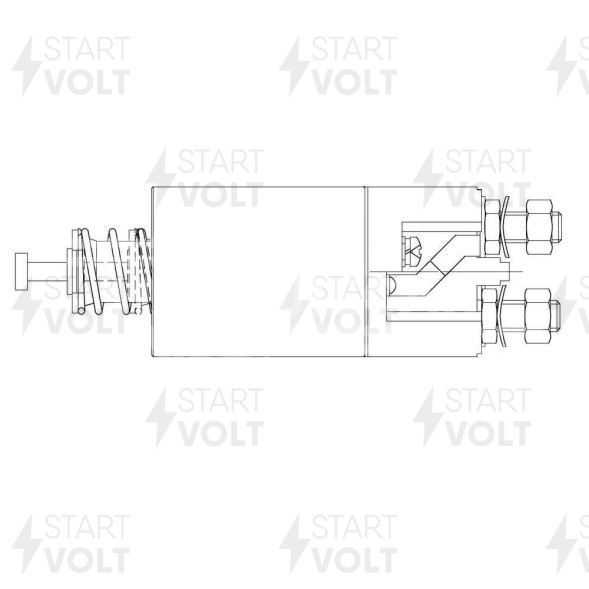 Реле втягивающее стартера для автомобилей ГАЗ 3310 Валдай c двигателем Cummins ISF 3.8