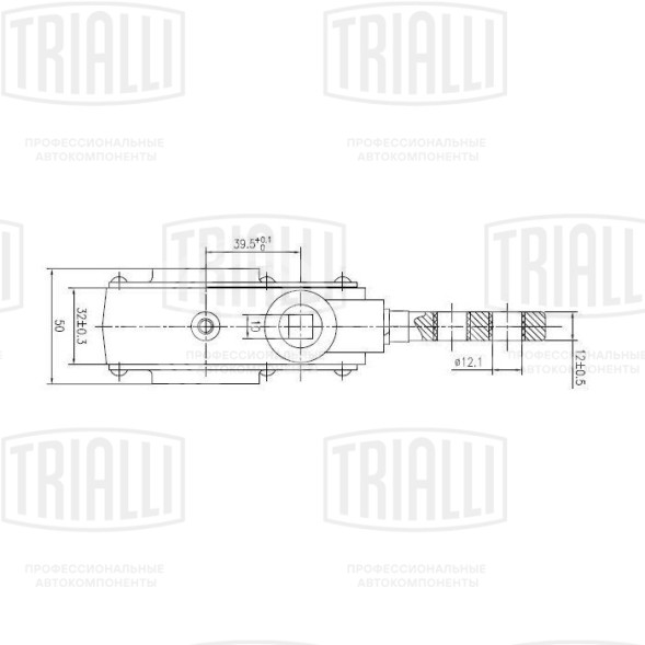 Рычаг тормоза регулировочный механический (трещотка) для автомобилей МАЗ передний прямой (эвольвентный шлиц)