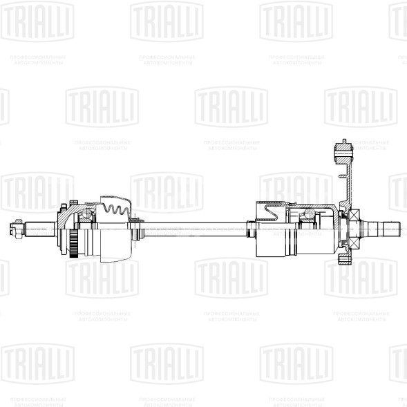 Привод передний левый для автомобилей Лада 21214 ABS с кронштейном нового образца