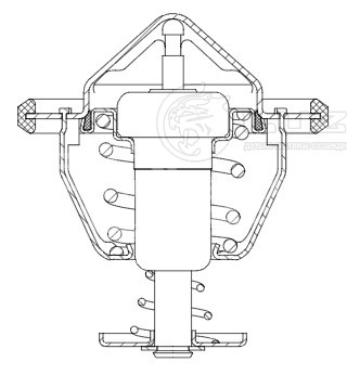 Термостат для автомобилей Geely Atlas (16-) 2.0i/2.4i (82°С) (термоэл.)