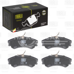 Колодки тормозные дисковые передние для автомобилей VW Transporter T4 (90-) 130x54мм (без датчика) (PF 1833)