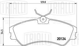 Колодки тормозные дисковые передние для автомобилей VW Transporter T4 (90-) 130x54мм (без датчика) (PF 1833)