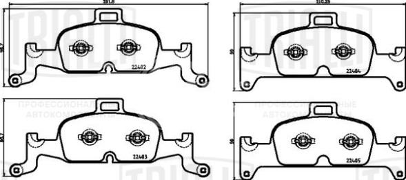 Колодки тормозные дисковые передние для автомобилей Audi A4 (B9) (17-) / A5 (16-) / A6 (18-) / A7 (17-) с тормозной системой Ate
