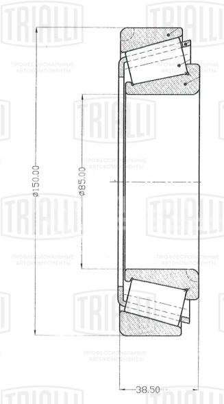 Подшипник ступицы задней наружный для автомобиля Iveco Eurotech/Eurostar