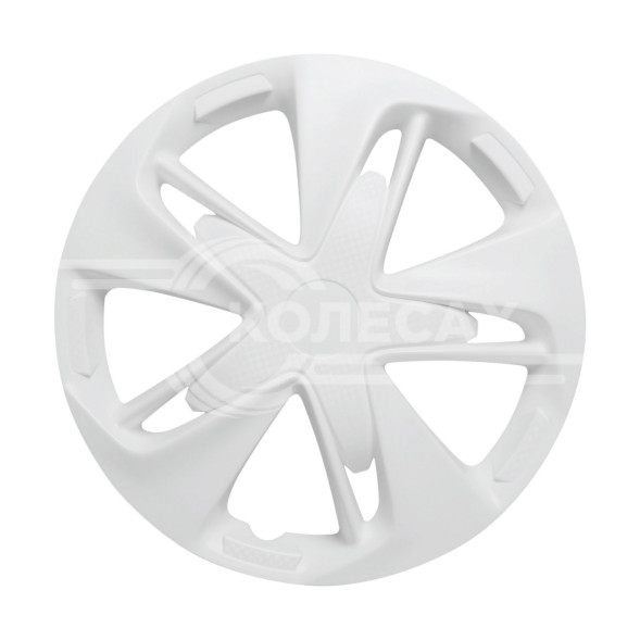 Колпаки колесные 15&quot; &quot;Супер Астра&quot;, белый, карбон, компл. 2 шт.