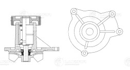 Насос водяной для автомобилей КАМАЗ 740.63 Евро-4, 740.735/705 Eвро-5 (шкив 100мм, 8PK)
