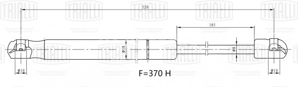 Амортизатор (упор) крышки багажника для автомобиля Лада Largus (12-)/Renault Logan MCV (07-)
