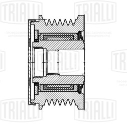 Ролик генератора (обгонная муфта) для автомобиля Fiat Ducato (02) 2.3d (CM 6728)