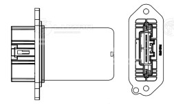 Резистор электровентилятора отопителя для автомобилей Mazda 3 (BK) (03-) (manual A/C)