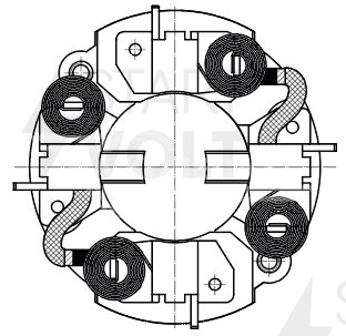 Узел щеточный стартера для автомобилей ГАЗ 3310 Валдай c двигателем Cummins ISF3.8