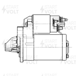 Стартер для автомобилей Renault Duster (10-)/Scenic II (05-)/Scenic III (09-) 1.6i 0,9кВт