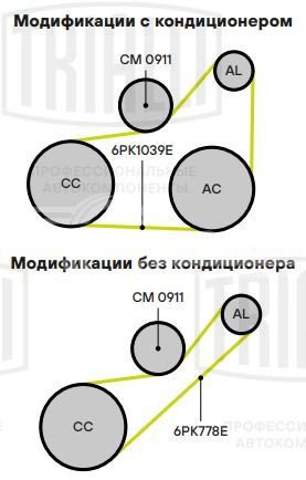 Ролик привод. ремня для автомобилей Лада Vesta (15-)/X-Ray (15-) 1.6i/1.8i (только ролик) (CM 0911)