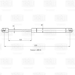 Амортизатор (упор) крышки багажника для автомобиля Skoda Fabia I (99-) седан