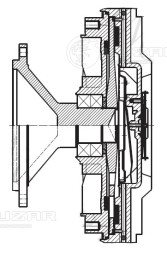 Муфта вязкостная для автомобилей KAMAZ 5490 (13-)/Mercedes-Benz Axor (01-) (без крыльчатки)