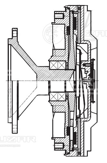 Муфта вязкостная для автомобилей KAMAZ 5490 (13-)/Mercedes-Benz Axor (01-) (без крыльчатки)