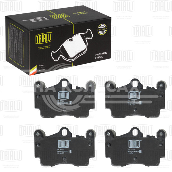 Колодки тормозные дисковые задние для автомобилей Audi Q7 (06-) / Porsche Cayenne (02-) 112x73 (в комплекте с 2-мя датчиками)