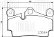 Колодки тормозные дисковые задние для автомобилей Audi Q7 (06-) / Porsche Cayenne (02-) 112x73 (в комплекте с 2-мя датчиками)